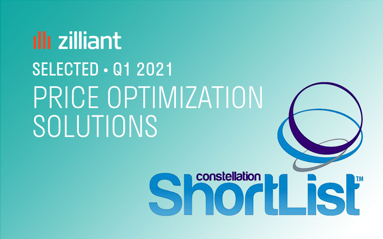 Zilliant Price IQ™ Named a Constellation ShortList™ Top 10 Price Optimization Solution