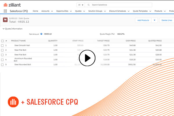 Salesforce CPQ and Zilliant