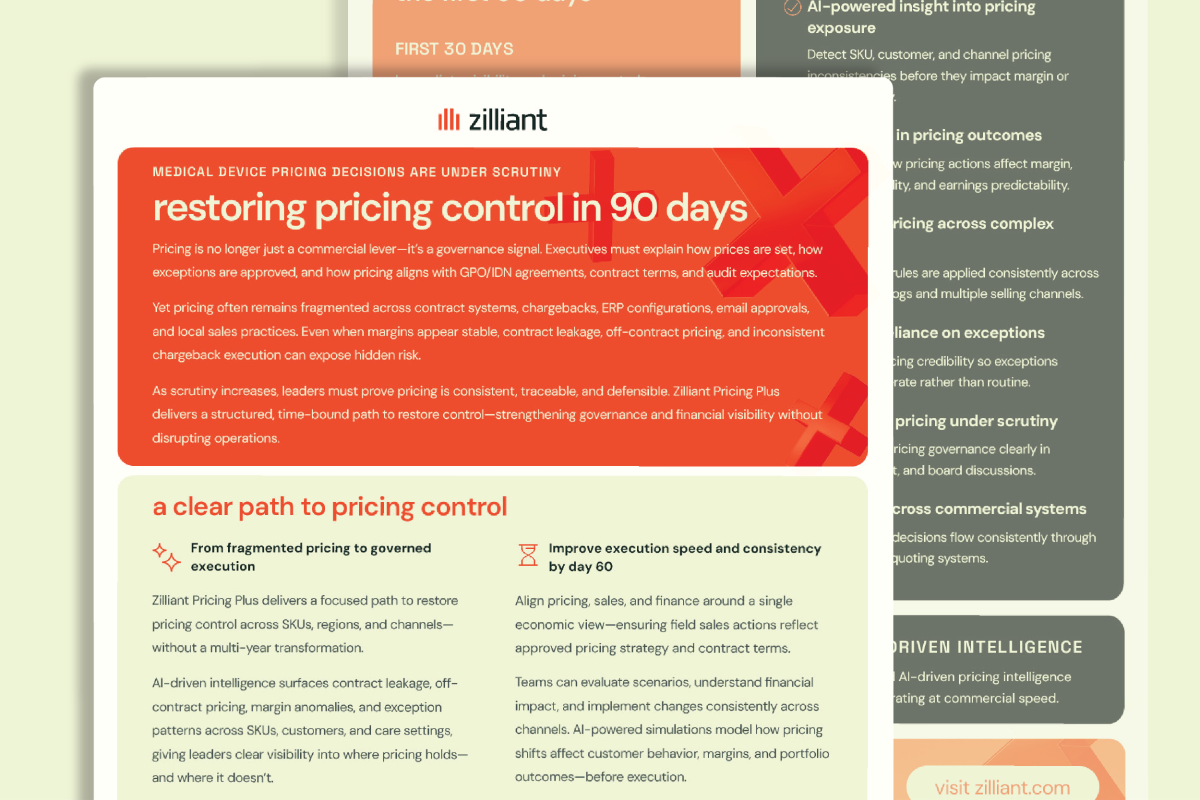 Medical Device Manufacturing: Pricing Control in 90 Days
